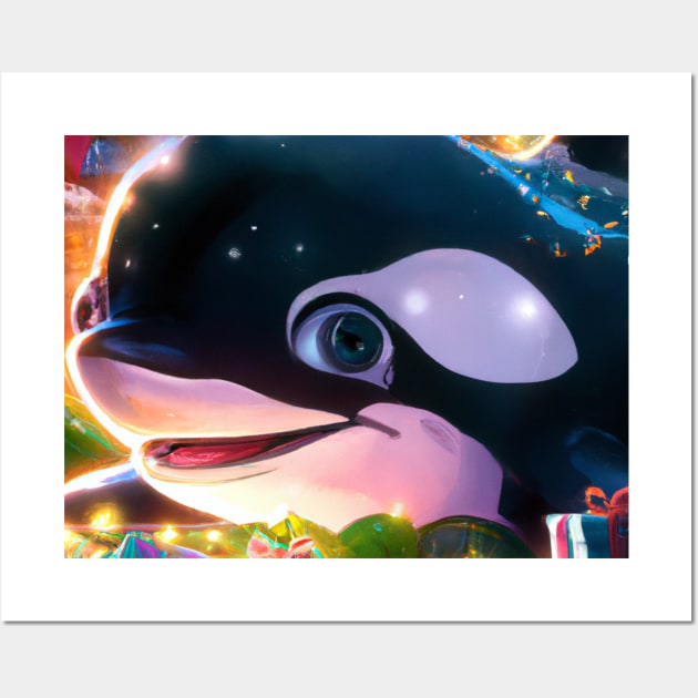 Cute Orca Drawing Wall Art by Play Zoo